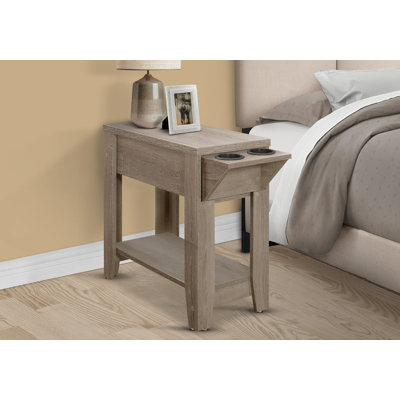 Table d'appoint, côté, bout, rangement, lampe, salon, chambre à coucher, stratifié, transitionnel