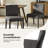 Arria 33”H Modern Faux Leather Dining Chair With Curved Backrest (Set of 4)-925588723