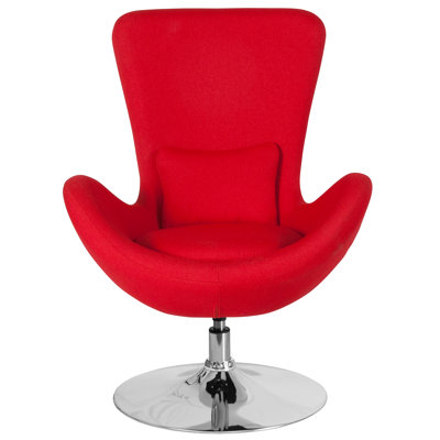 Marilo LeatherSoft Swivel Side Reception Chair with Bowed Seat - Guest Seating