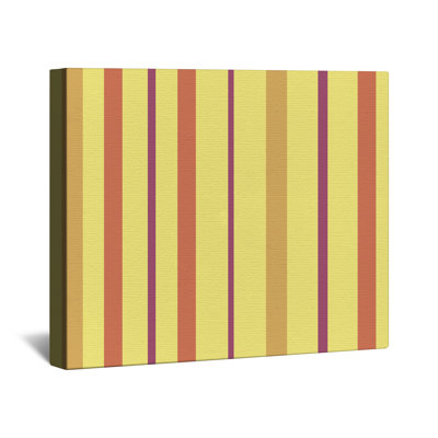 Yellow Red Stripes Canvas Gallery Wrap in Many Sizes