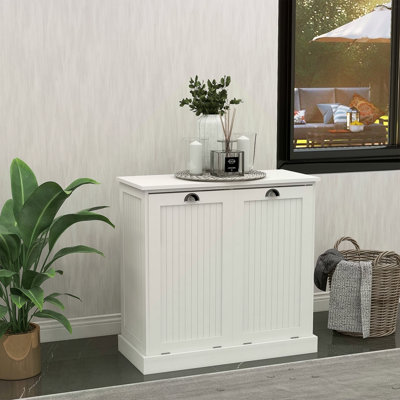 Armoire de trieur de linge inclinable à deux compartiments