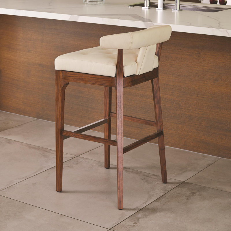 Moderno Stool, Ivory, Bar Stool (31" Seat Height)