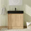 Meuble-lavabo simple 29,57 po Ninnekah avec plateau en résine
