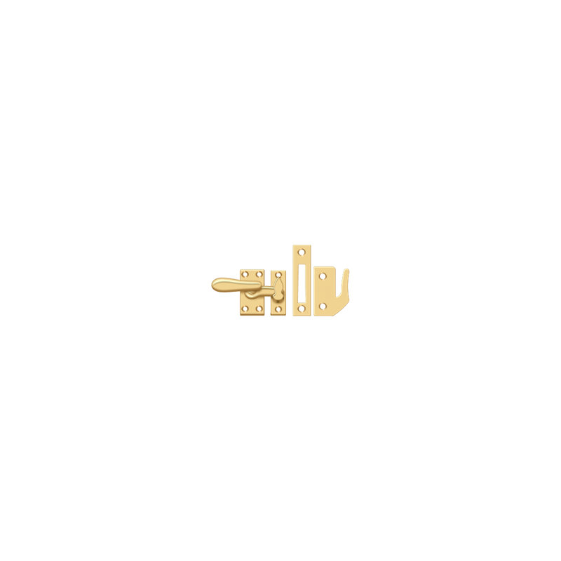 Hardware, PVD Polished Brass, 2" H x 1.9 W x 2" D