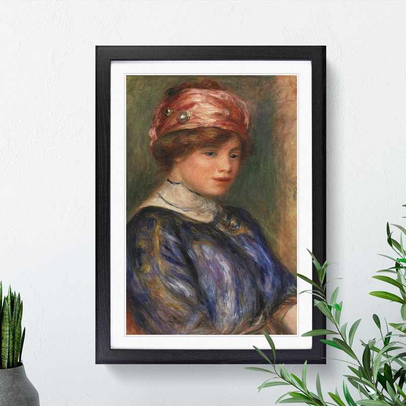 Portrait of a Woman Vol.2 by Pierre-Auguste Renoir - Picture Frame Painting, 48cm H x 36cm W x 2cm D, Oak Framed