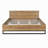 Engineered Wood  Bed Frame,Natural & Black Color-706654878-706654879