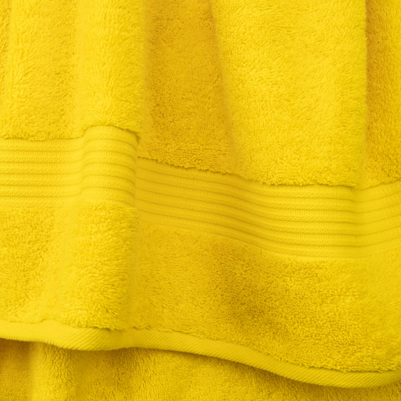 100% Cotton Turkish  4 Piece Bath Towel Set, Soft and Absorbent Bathroom Towels, Yellow