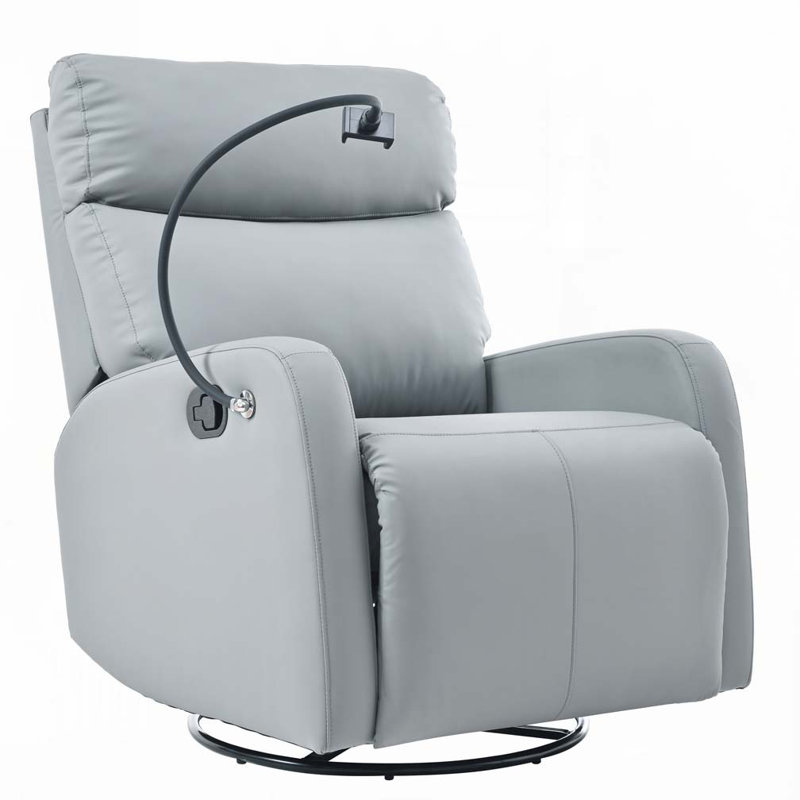 Chaise berçante pivotante inclinable avec support pour téléphone