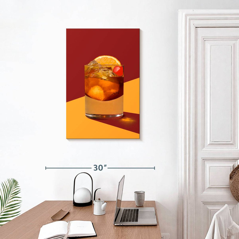 Yarlin Old Fashioned Bar Cocktail, 30" H x 20" W