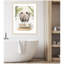 «Elephant Back in Palm Bathaign» par Amy Peterson, reproduction d'art encadrée