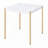 White and Gold Square End Table