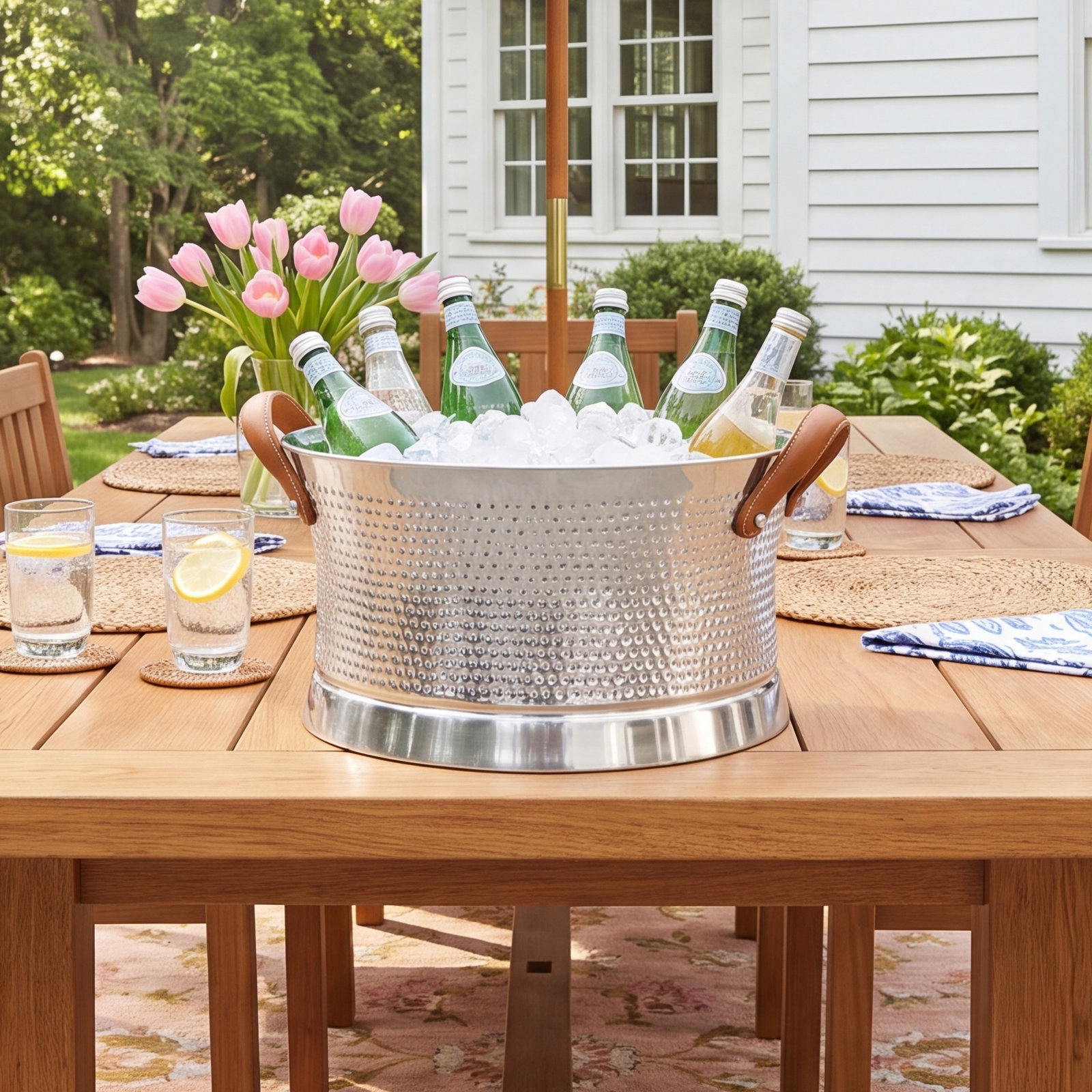 Stainless Steel Hammered Ice Bucket
