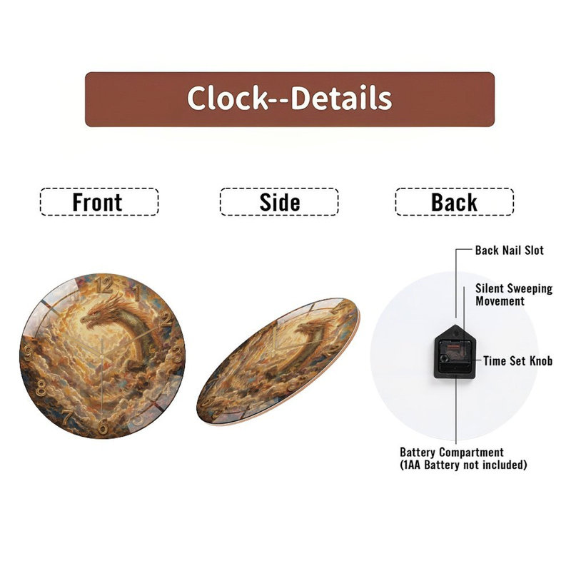 Horloge murale avec horloge murale 12 po
