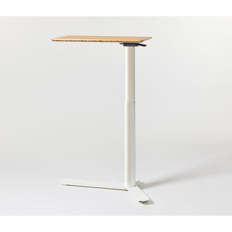 Float Mini Desk, Bamboo/Cloud White