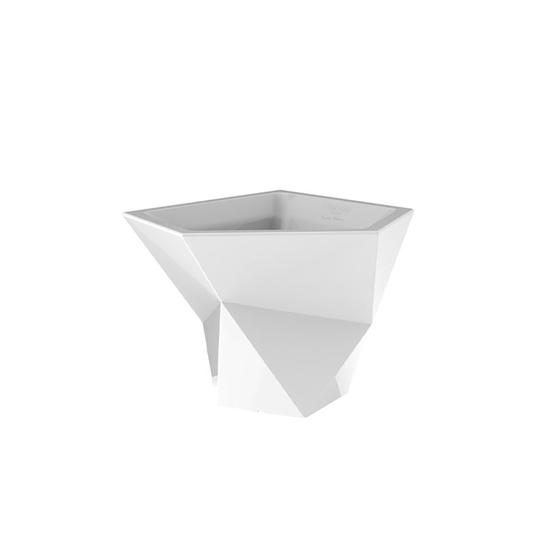 Pot à fleur en résine Faz, H 29,5 po x l 38,25 po x P 36,5 po, Blanc
