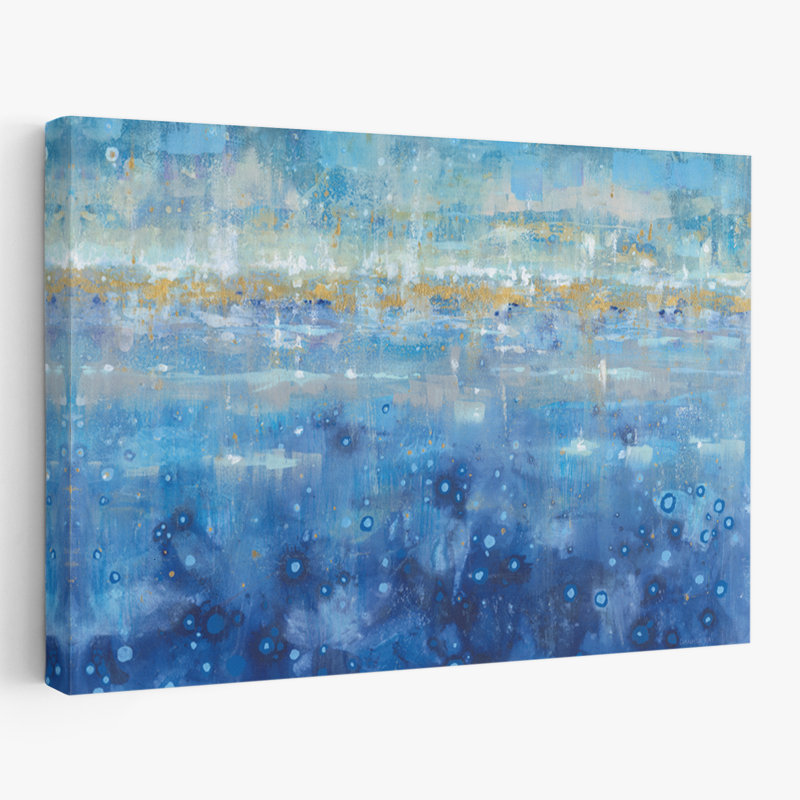 Asbtract et art de l'horizon bleu, H 16 po x l 24 po