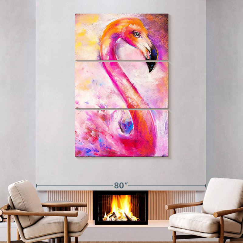 Flamant rose Brampt, H 74 po x l 48 po