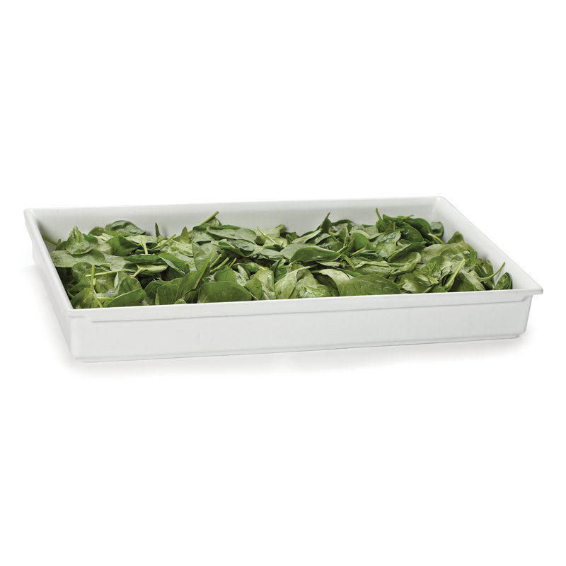 GET CIH1F-WW Bugambilia Fit Perfect Stackable 2.5" Deep Food Pan, 10 Quart, Mod White