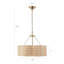 Lustre tambour en rotin 6 lumières-129208455