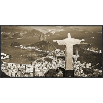Overlooking Rio de Janeiro, Brazil Framed Photographic Print on Canvas