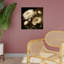 Rêveur rétro floral classique délicat, pivoine dramatique, impression murale-130502130