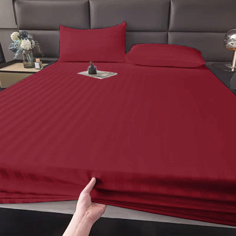 Microfiber Luxury 40cm Deep Fitted Sheet, Kingsize (5'), Red