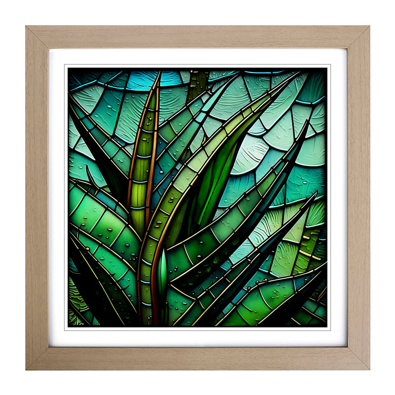 Single Picture Frame Print on Wood, Oak