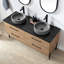 Meuble-lavabo double en chêne nord-américain Kaminski-529932640