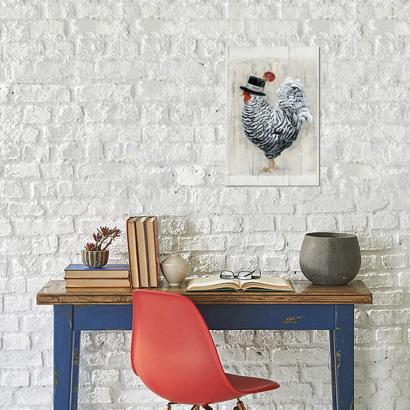 Sunday Best Rooster 1 Piece Wrapped Canvas Wall Art, 101.6 cm H x 66.04 cm W x 3.175 cm D