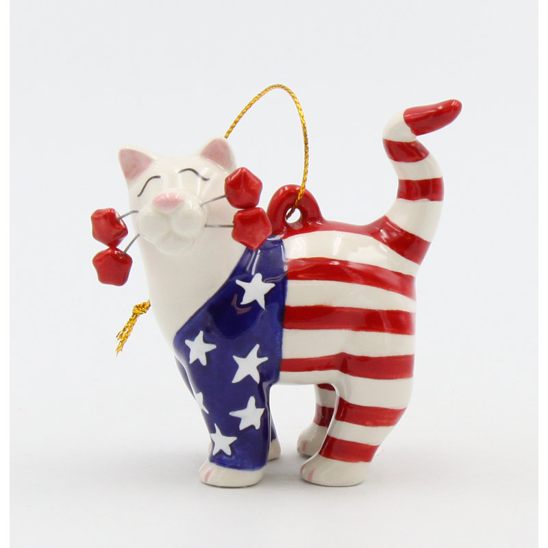 Ornement de chat Whisker - patriotique