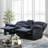 Cheatom 2-Piece Classic Soft Faux Leather Manual Recliner Living Room Set With Hidden Cup Holders