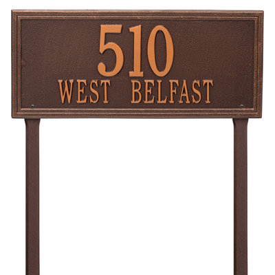 Double Line 2-Line Lawn Address Sign