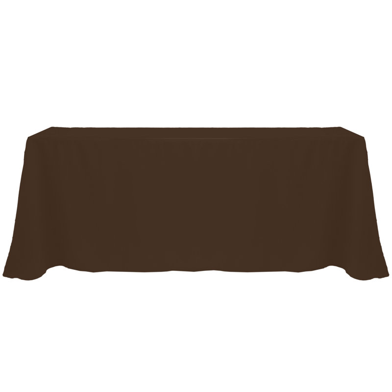 Solee Solid Color Tablecloth, 108" x 132", Chocolate, 3