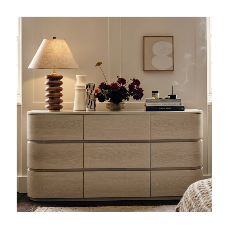 Commode en bois massif Ipina, Naturel