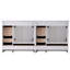 Meuble-lavabo autoportant de style shaker de 72 po avec lavabo en résine, tiroirs et portes à fermeture en douceur
