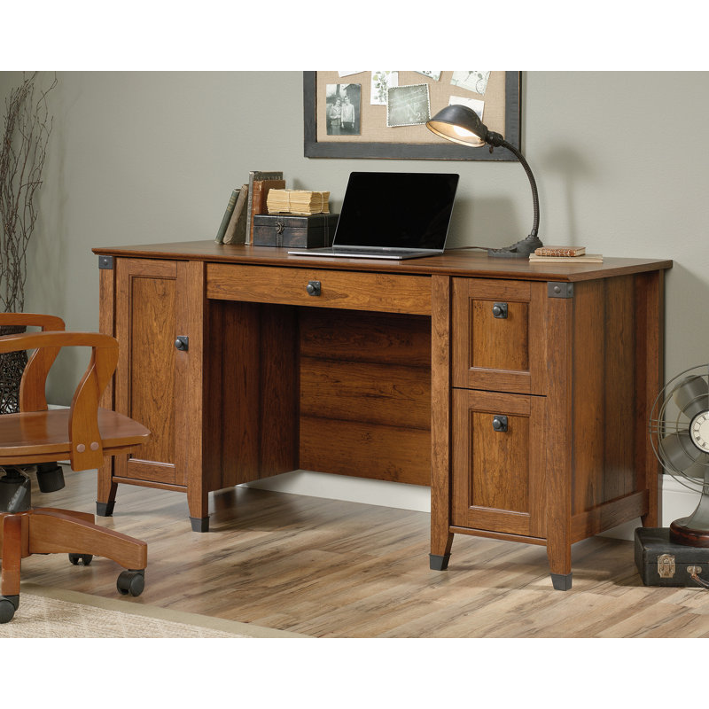 Carson Forge Computer Desk, Red