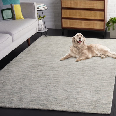 Himalaya Handloomed Wool Cotton Rug in Teal