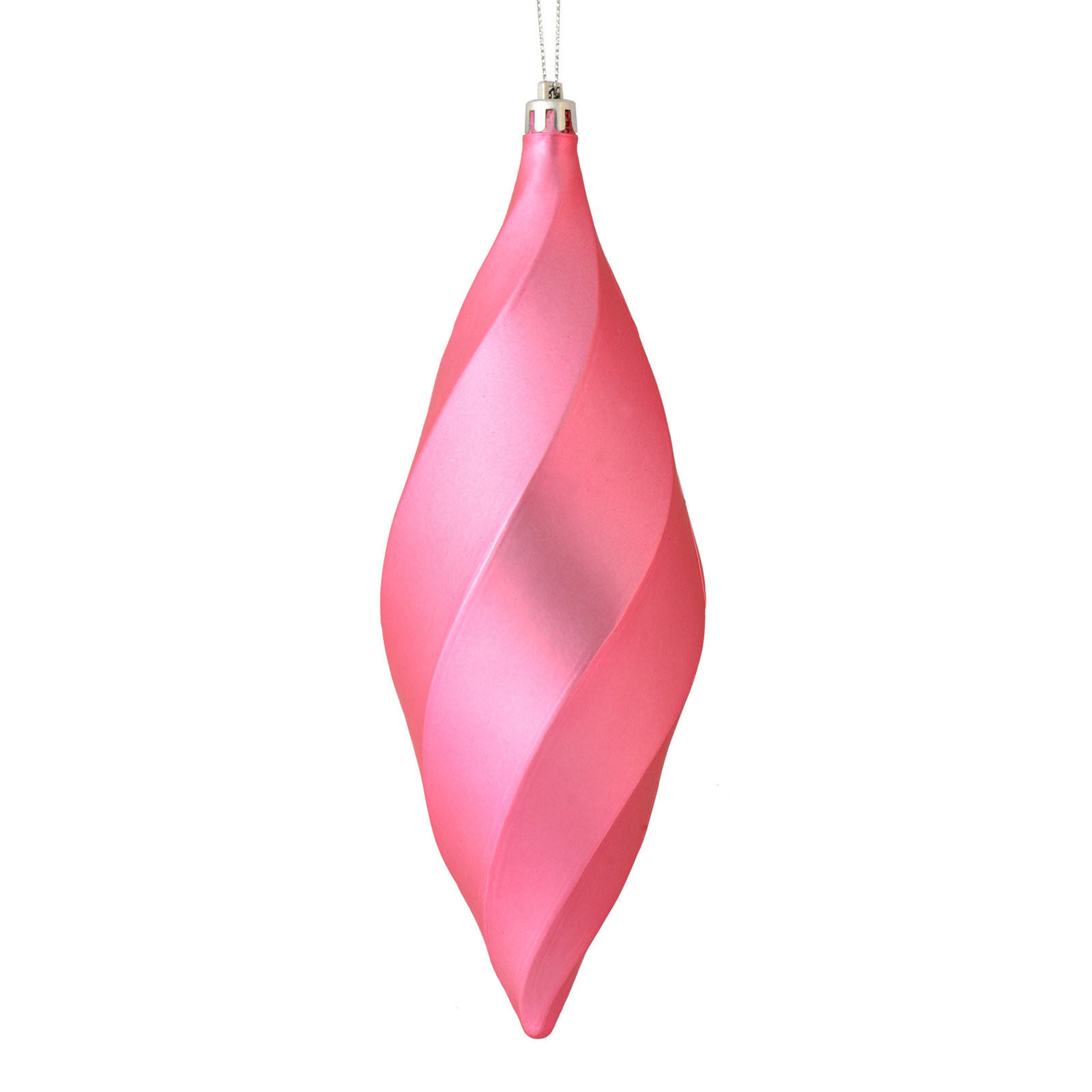 8" Swirl Finial Ornament, Matte Mauve