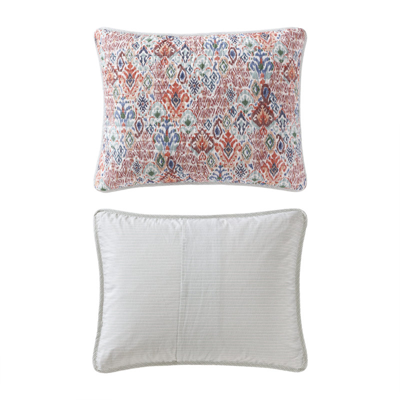 Tommy Bahama Enchantment Cotton Reversible Quilt Set, Twin Quilt + 1 Standard Sham