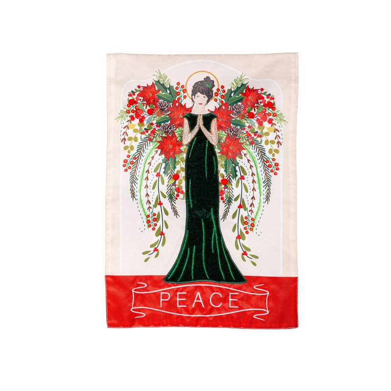 Applique florale ange drapeau de jardin