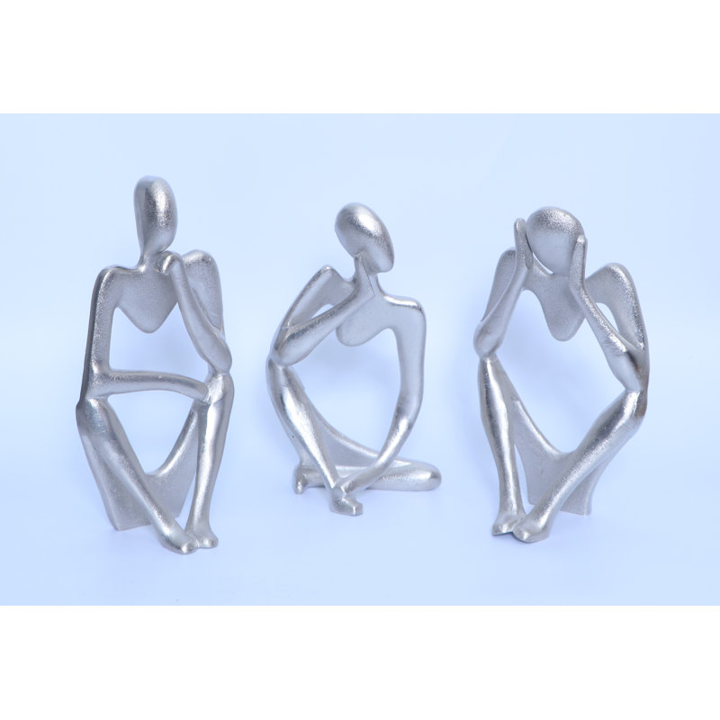 3 Hollow Man ,Black, Silver, 27.9cm H x 15.2cm W x 10.1cm D