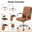 Wanetta Mid-Back Office Chair with Arms 360° Swivel-1704804925