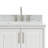 61'' Double Bathroom Vanity with Carrara Marble Top-93359455