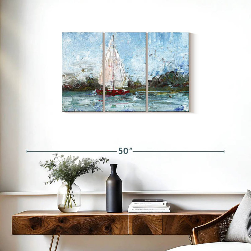 Mehar Here We Go A Sailing, 20" H x 33" W