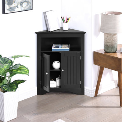 Sideboard Cabinet,Corner Cabinet,Bathroom Floor Corner Cabinet With Doors And Shelves, Kitchen, Living Room,Free Standing Storage Cabinet For Bathroom