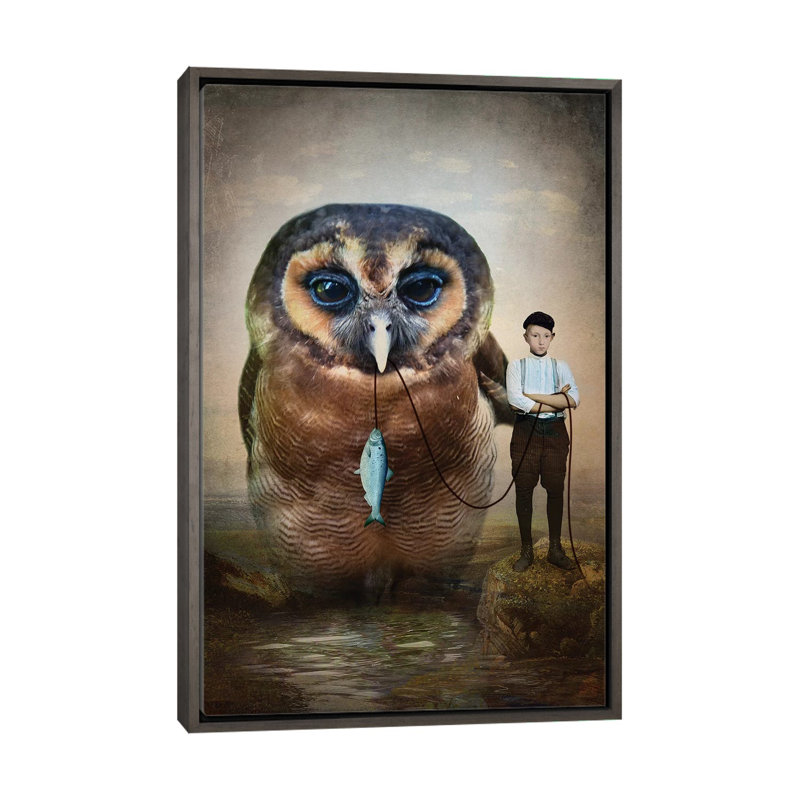 Buddies par Catrin Welz-Stein - impression d'art graphique, H 26 po x l 18 po x 1,5 po, Pas de tapis