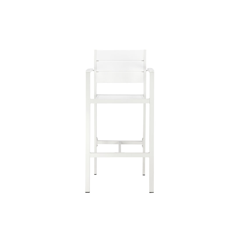 Set Of 4 Arm Betty Bar Stools, White