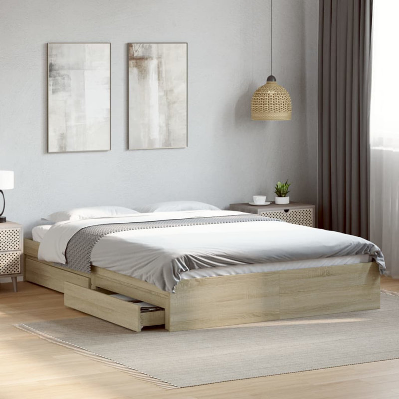 Greger Bed, Sonoma Oak, 160 x 200cm
