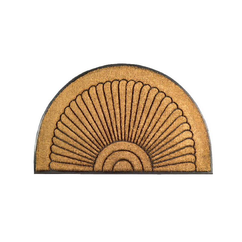 Needville Non-Slip Indoor Doormat, Semi-Circle 2' x 3'