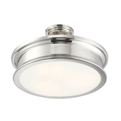 Plafonnier semi-encastré cylindrique à 3 lumières de 16 po Rosanne